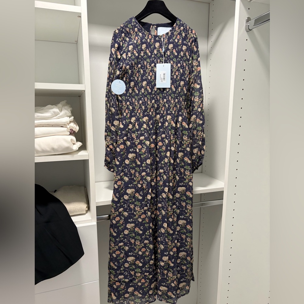 Hill House home the Ruby nap dress bluebonnet, navy extra small